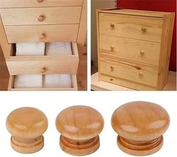 دستگیره چوبی کشو با روکش کاج KNP، سایز 35 میلی‌متر، بسته‌ 2 عددی، یک اکسسوری سخت‌افزاری کلاسیک و بادوام، مناسب برای کابینت‌ها، کشوها، کمد لباس‌ها و ارتقاء مبلمان.