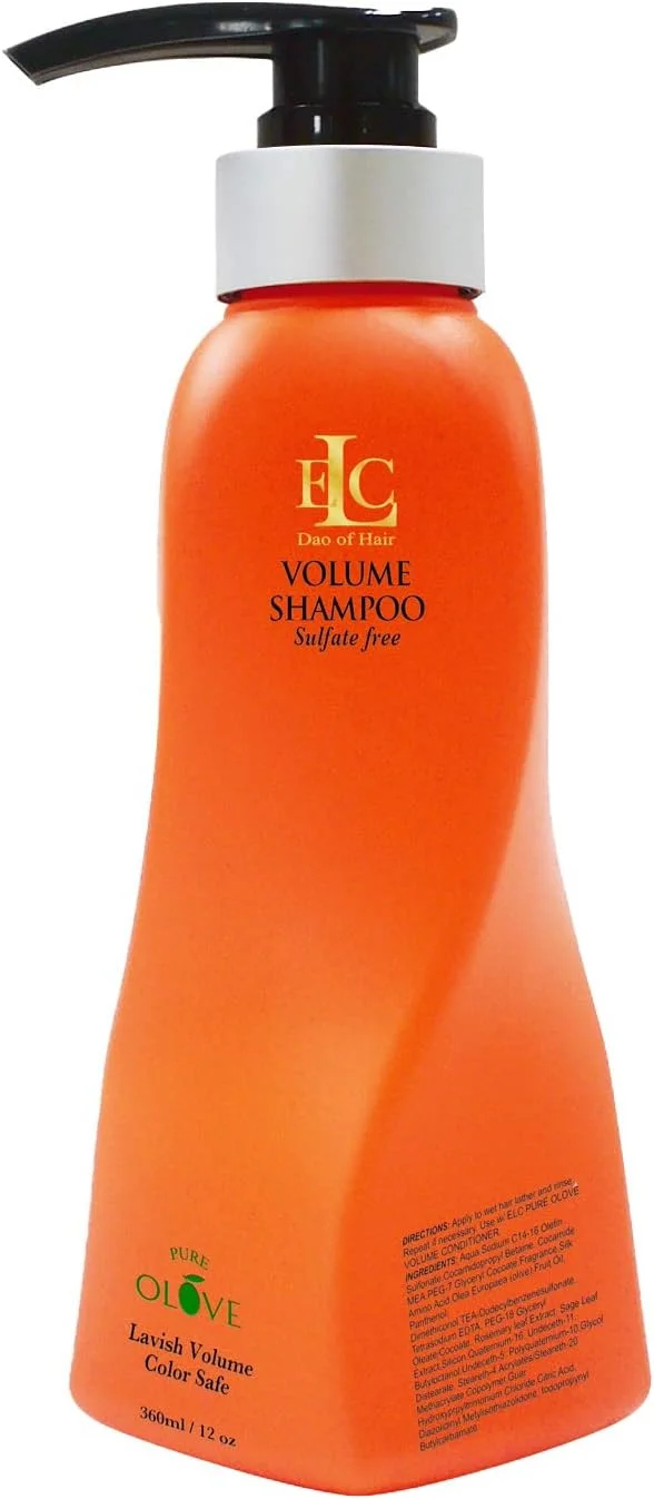 شامپو حجم دهنده موی سر ELC Dao of Hair Pure Olove (355 میلی لیتر) - بدون سولفات، محافظ رنگ مو، ضخیم کننده، حجم دهنده، مغذی، ترمیم کننده، شامپوی ملایم برای موهای نازک و کم حجم شامپو حجم دهنده موی سر ELC Dao of Hair Pure Olove (355 میلی لیتر) - بدون سولفات، محافظ رنگ مو، ضخیم کننده، حجم دهنده، مغذی، ترمیم کننده، شامپوی ملایم برای موهای نازک و کم حجم