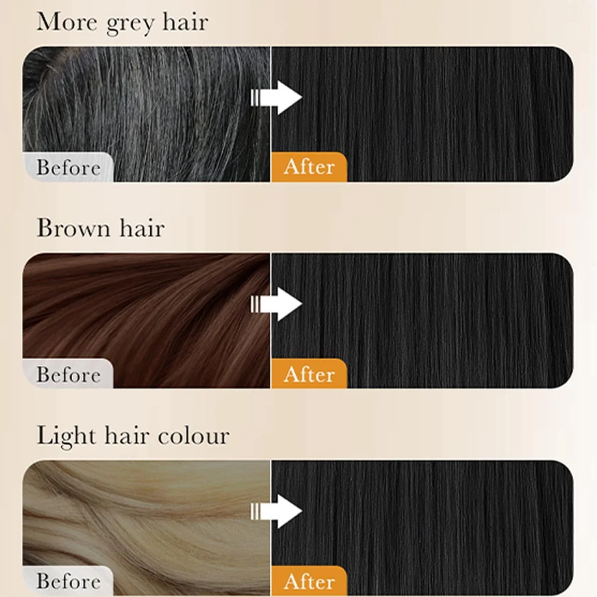 شامپو رنگ موی مشکی Baorder 3 در 1 برای موهای رنگ شده بانوان و آقایان، پوشش موهای سفید، رنگ ماندگار و اثر طبیعی فوری، 400 میلی لیتر