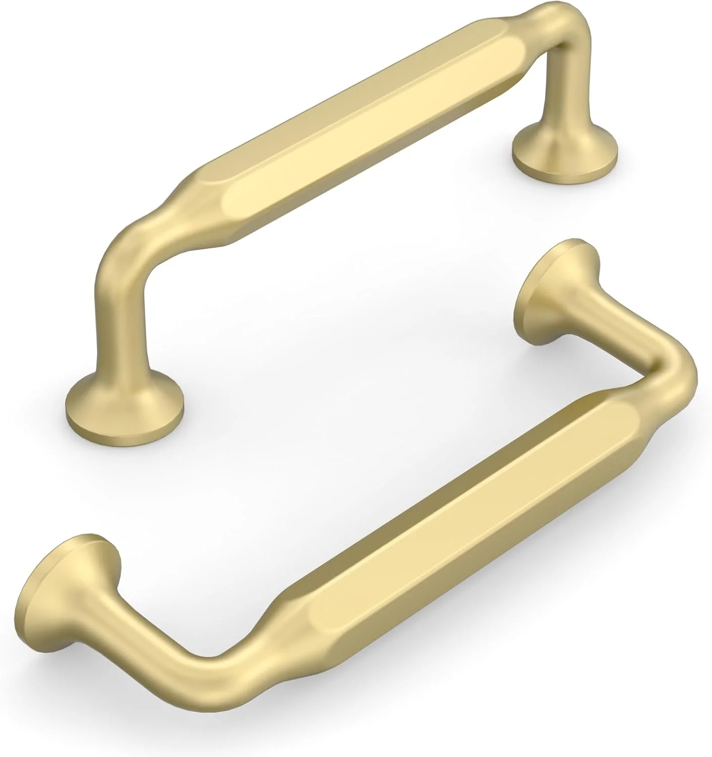 دستگیره کابینت آشپزخانه KNOKLOCK بسته 10 عددی، طلایی مات، سایز 96 میلی متر، مناسب برای کشو، کمد و کابینت