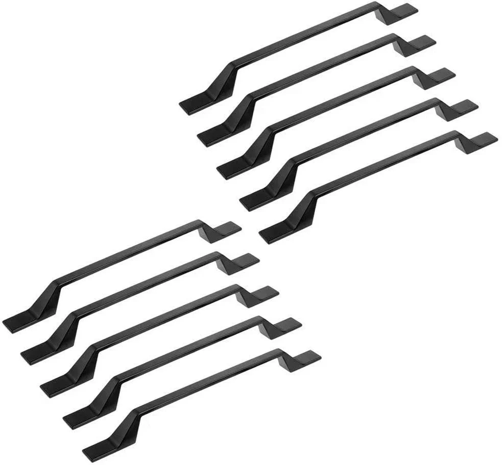 ست 10 عددی دستگیره کابینت آشپزخانه، دستگیره کشو کمد، دستگیره درب، دستگیره آلیاژ روی برای مبلمان اتاق خواب و اداره (فاصله سوراخ ها 160 میلی متر)