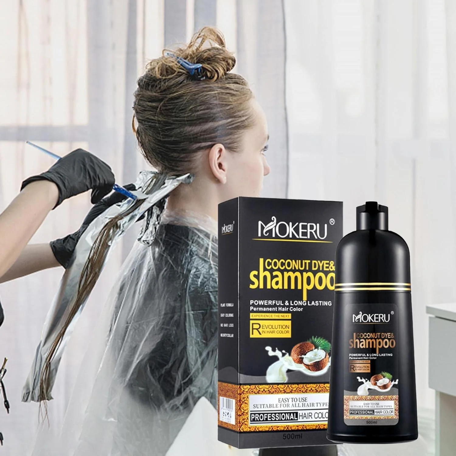 شامپو رنگ موی روغن نارگیل آرگان حرفه ای موکرو 500 میلی لیتر، رنگ موی فوری، سریع و ماندگار، رنگ کردن مو در عرض چند دقیقه (قهوه ای تیره ماندگار) شامپو رنگ موی روغن نارگیل آرگان حرفه ای موکرو 500 میلی لیتر، رنگ موی فوری، سریع و ماندگار، رنگ کردن مو در عرض چند دقیقه (قهوه ای تیره ماندگار)