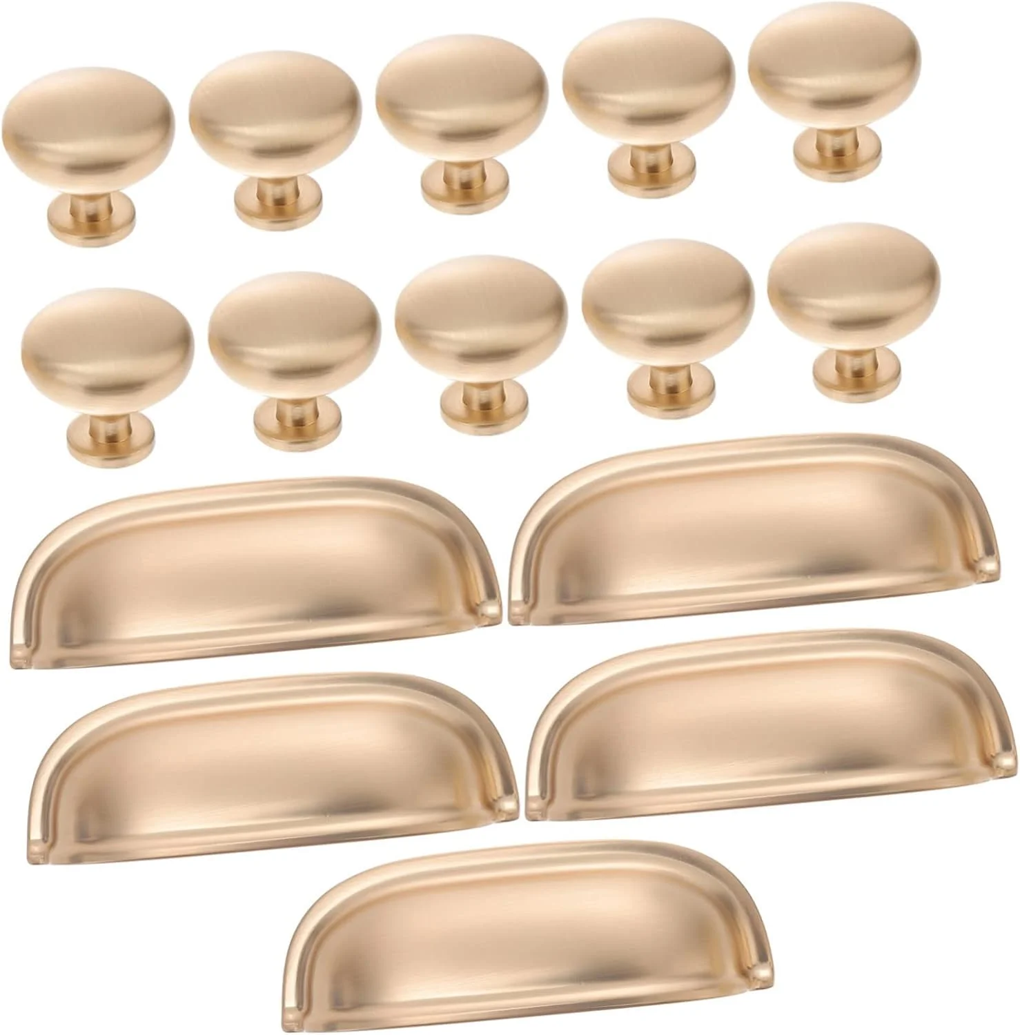 ست دستگیره کابینت آشپزخانه شامل 15 عدد دستگیره کشو، دستگیره کمد، دستگیره های کشویی، دستگیره های فنجانی و دستگیره های دکمه ای مبلمان