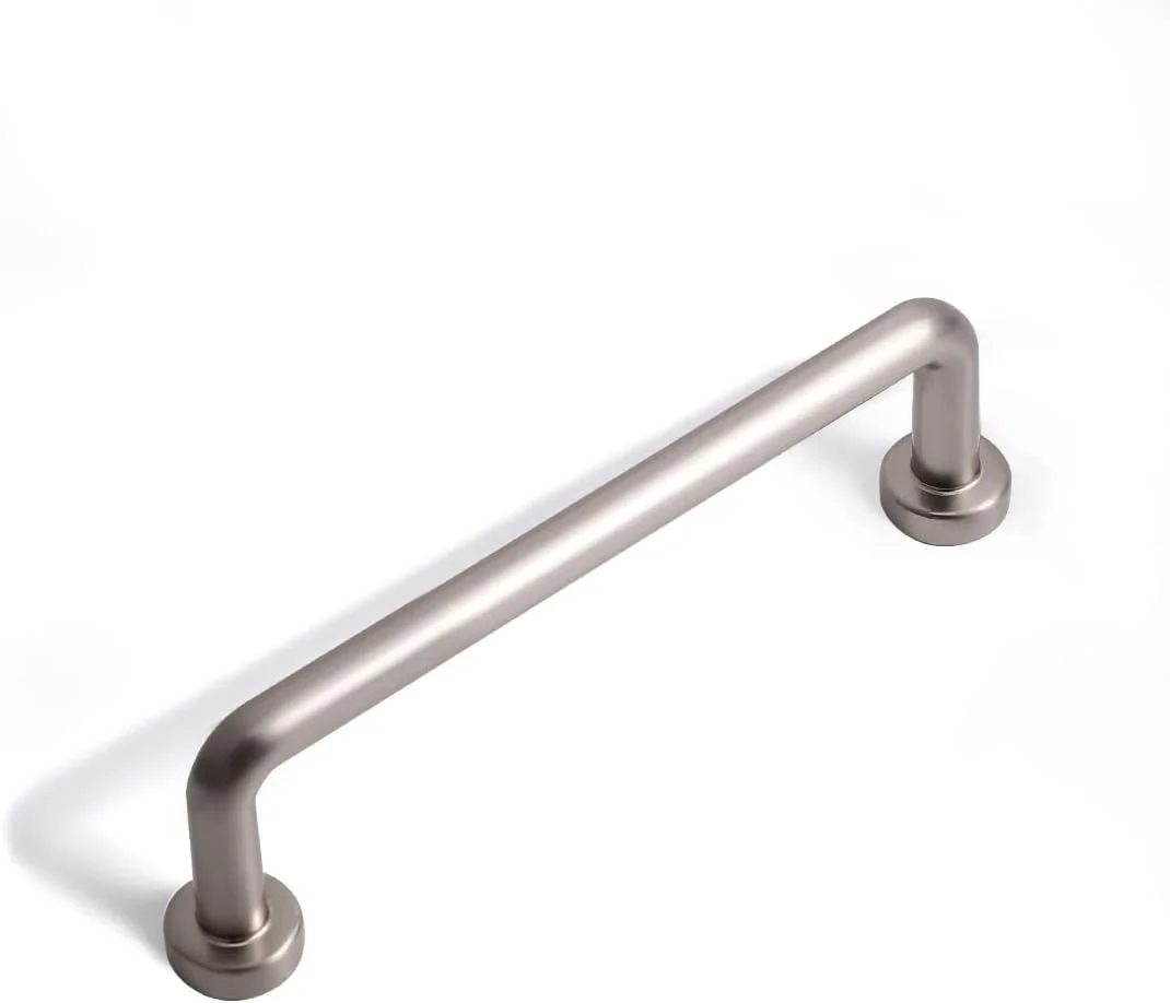 دستگیره کابینت نیکل برس خورده JIASENBAO، مرکز سوراخ 96 میلی‌متر، دستگیره میله‌ای کشو آشپزخانه کمد نقره‌ای تزئینی کلاسیک، آلیاژ روی، بسته 5 عددی