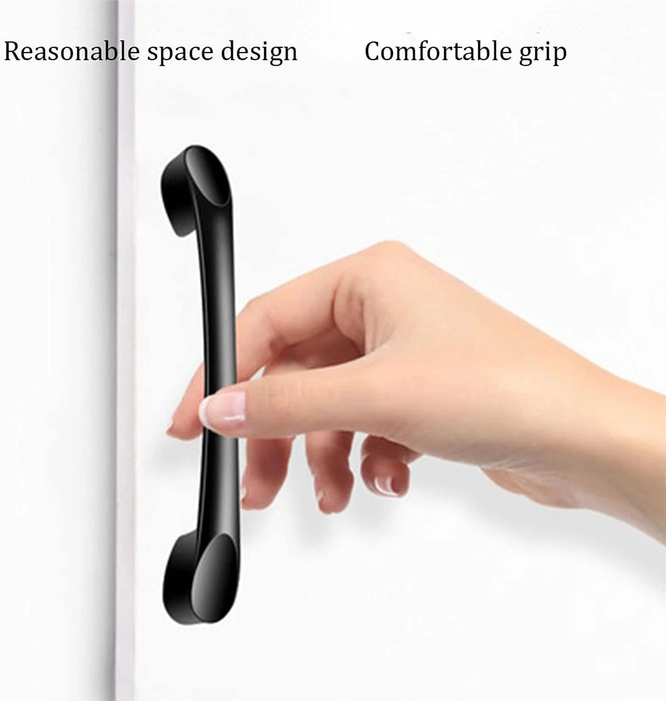 دستگیره کابینت OOPP، دستگیره های مشکی کابینت، دستگیره های مشکی کشو، یراق آلات کابینت آشپزخانه، دستگیره کابینت، دستگیره کمد، یراق آلات مبلمان به همراه پیچ، آلیاژ آلومینیوم، B