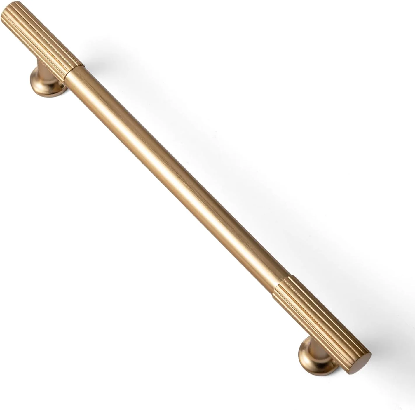 دستگیره کابینت آلیاژ روی برنز طلایی تیره Goo-Ki - فاصله سوراخ 160 میلی متر (6.3 اینچ)، دستگیره راه راه تزئینی سخت افزاری برای کابینت اتاق خواب، آشپزخانه، 6 عددی