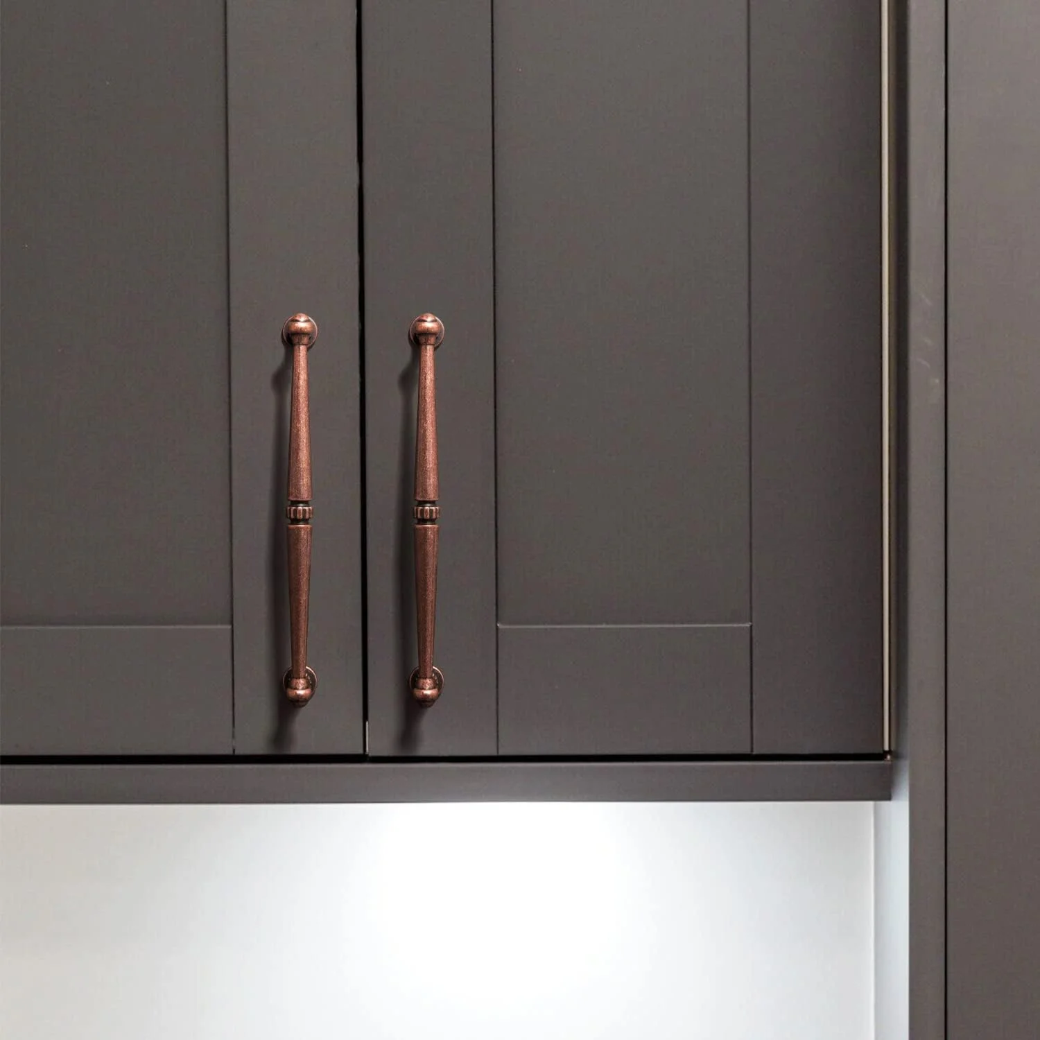 دستگیره کابینت عتیقه مسی Goo-Ki بسته 6 عددی - دستگیره های کشو برنز قرمز با مرکز سوراخ 12.6 اینچی، دستگیره میله ای کابینت وینتیج جامد سخت افزار آشپزخانه کلاسیک برای کمد لباس، 066AC-320