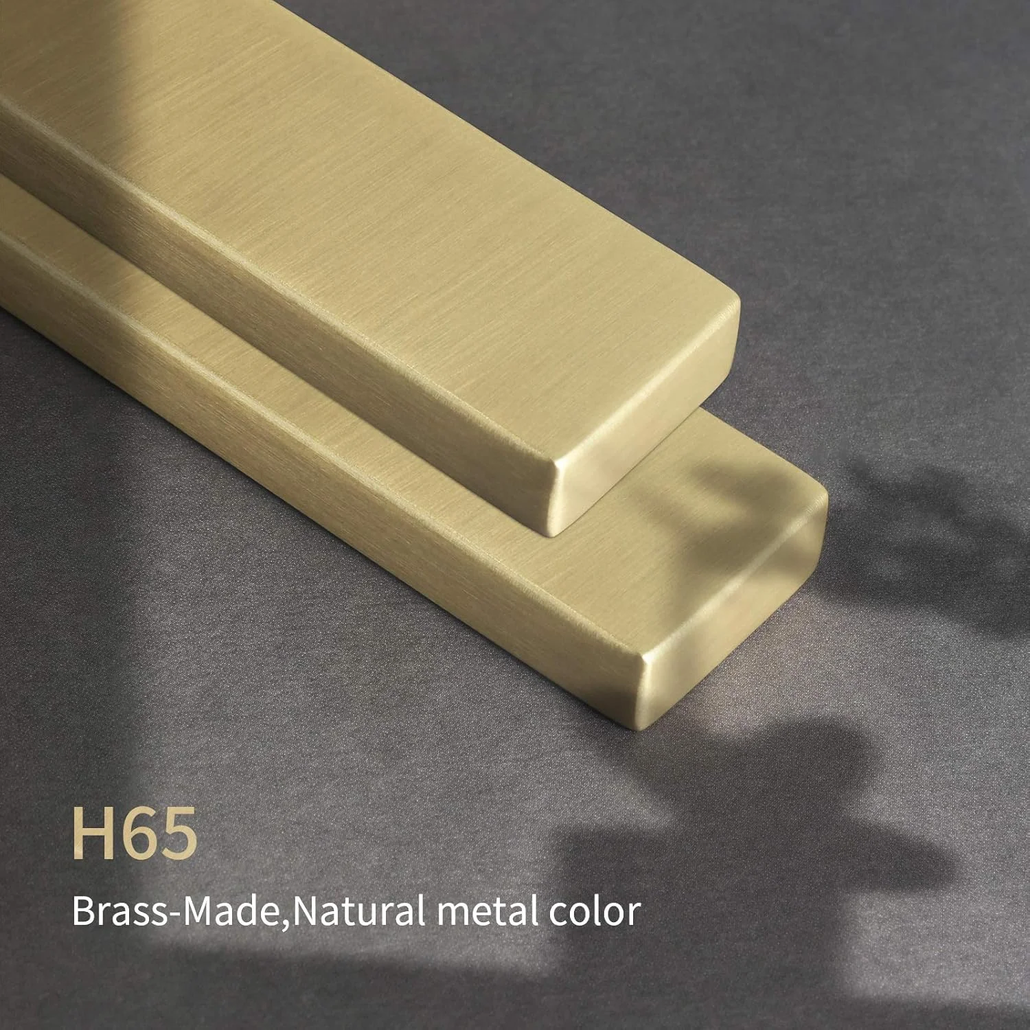 دستگیره کابینت لوکس برنجی مات Goo-Ki، بسته 6 عددی، قطر 2.7 سانتی متر، ساخته شده از برنج خالص