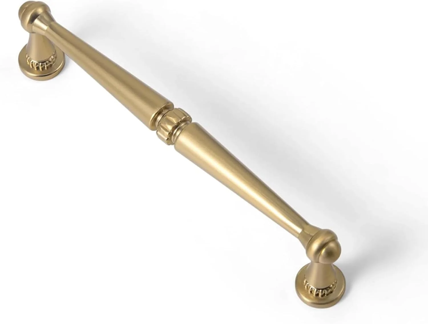 دستگیره کابینت شامپاینی برنزی Goo-Ki، بسته 6 عددی، 192 میلی‌متر، دستگیره میله‌ای آلیاژ روی جامد، سخت افزار آشپزخانه برای کمد، کشو، کابینت، مبلمان، مدل 066-192UBR