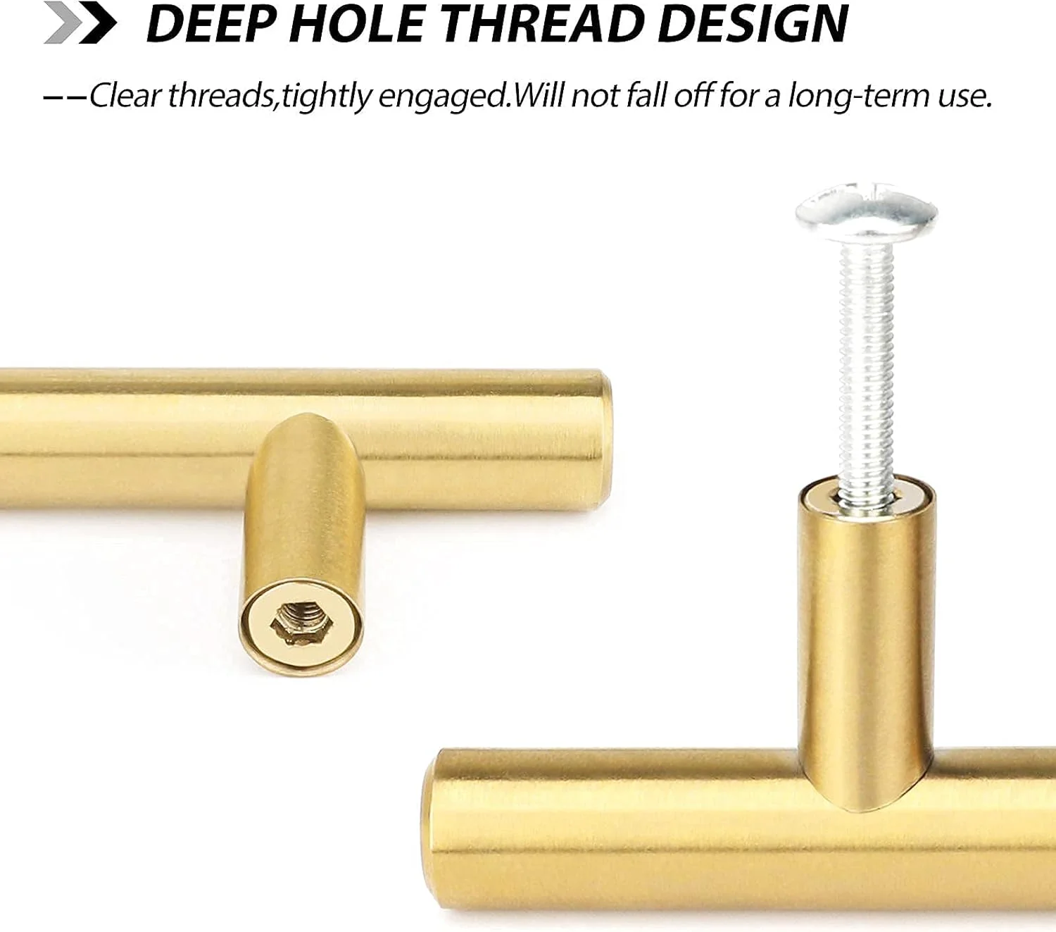 goldenwarm بسته 2 عددی دستگیره کابینت 4 اینچی - دستگیره های برنجی برس خورده برای درب کابینت، دستگیره های کشویی حمام