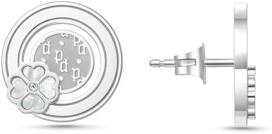 پلیس - گوشواره زنانه طرح Quilt استیل ضد زنگ با مروارید پلیس - گوشواره زنانه طرح Quilt استیل ضد زنگ با مروارید