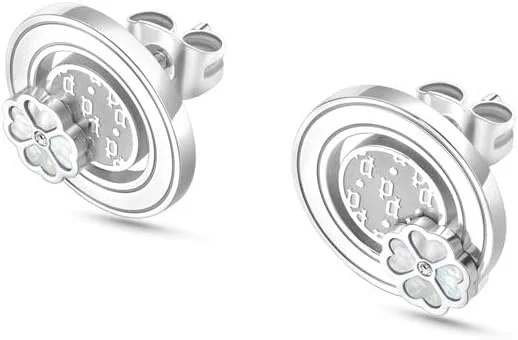 پلیس - گوشواره زنانه طرح Quilt استیل ضد زنگ با مروارید پلیس - گوشواره زنانه طرح Quilt استیل ضد زنگ با مروارید