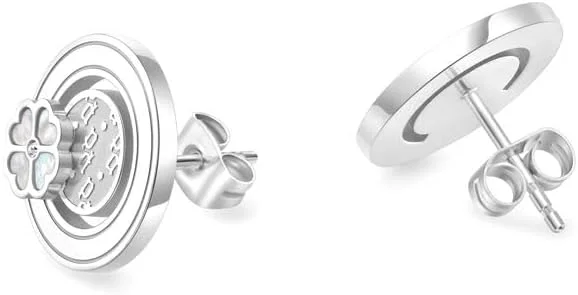 پلیس - گوشواره زنانه طرح Quilt استیل ضد زنگ با مروارید پلیس - گوشواره زنانه طرح Quilt استیل ضد زنگ با مروارید