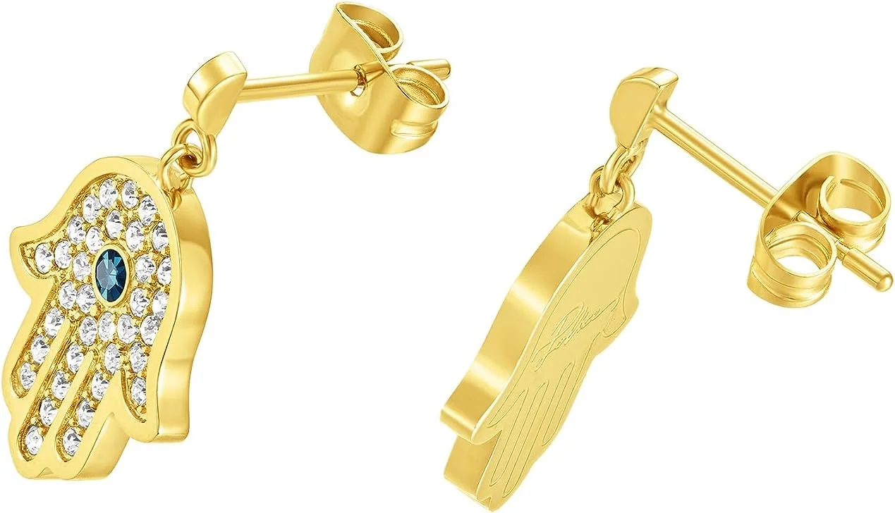 گوشواره زنانه پلیس ویژن با روکش طلا و کریستال سفید و آبی 15x13 میلی متر - PEJLE0003901 گوشواره زنانه پلیس ویژن با روکش طلا و کریستال سفید و آبی 15x13 میلی متر - PEJLE0003901