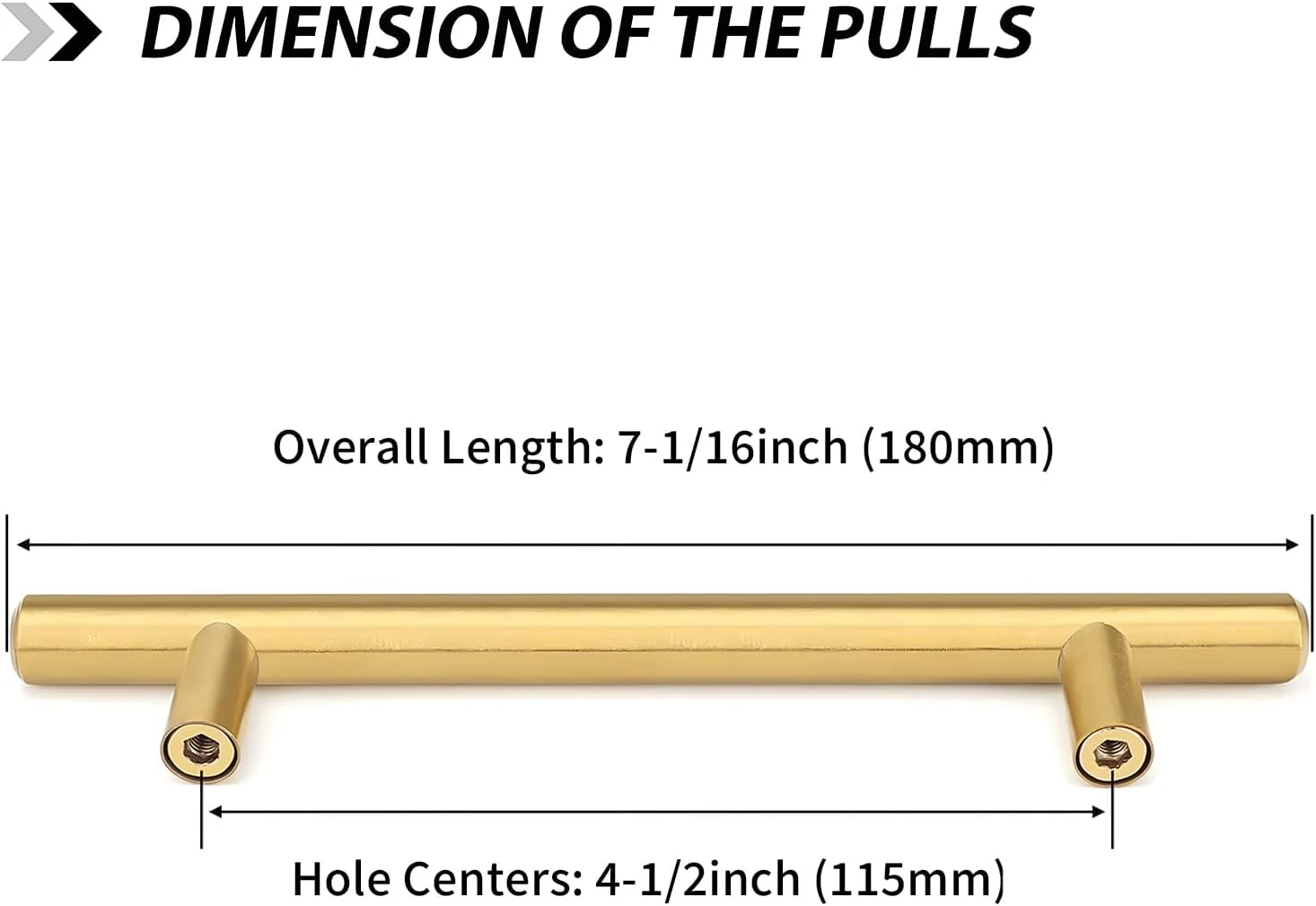 گلدن وارم بسته 15 عددی دستگیره های برنجی برس خورده سخت افزار کابینت آشپزخانه 4 1/2 اینچی دستگیره های کشو اتاق خواب - LS201GD115 دستگیره های درب کابینت میله ای برای کمد، حمام
