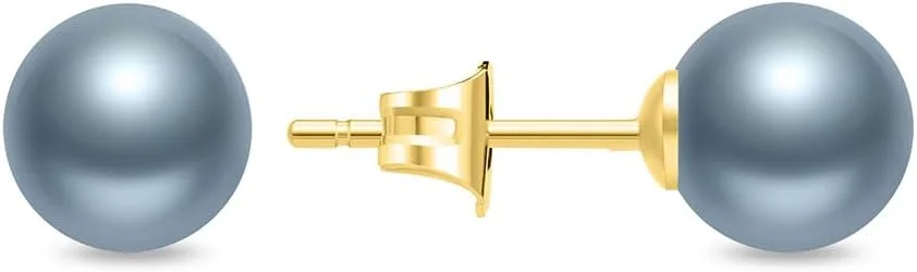 گوشواره های میخی طلایی رنگ پلیس مدل Opaline - مروارید خاکستری درخشان برای استایلی شیک گوشواره های میخی طلایی رنگ پلیس مدل Opaline - مروارید خاکستری درخشان برای استایلی شیک