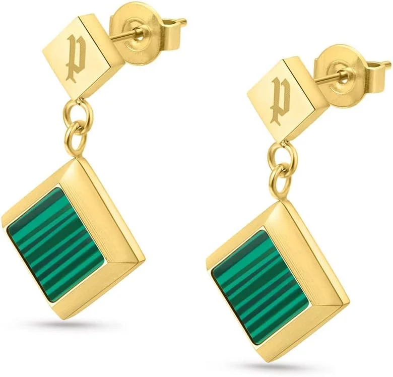پلیس - گوشواره آویز Blatant زنانه با روکش طلا و سنگ مالاکیت - PEJLE0001301 پلیس - گوشواره آویز Blatant زنانه با روکش طلا و سنگ مالاکیت - PEJLE0001301