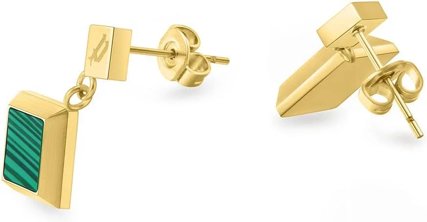 پلیس - گوشواره آویز Blatant زنانه با روکش طلا و سنگ مالاکیت - PEJLE0001301 پلیس - گوشواره آویز Blatant زنانه با روکش طلا و سنگ مالاکیت - PEJLE0001301