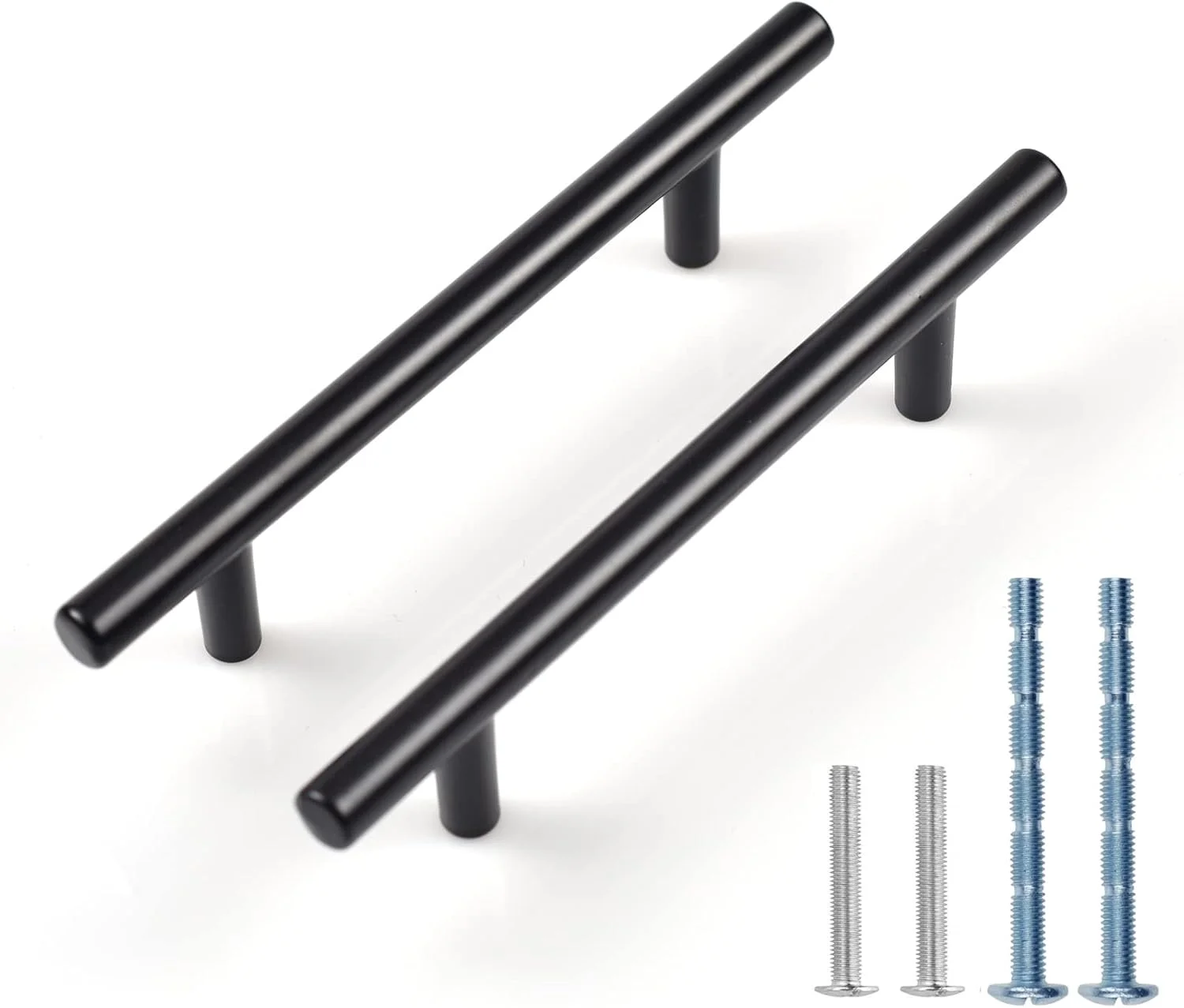 دستگیره کابینت آلیاژ آلومینیوم مشکی FunChaos، بسته 12 عددی، 190 میلی متر × 30 میلی متر، روکش مات، سازگاری جهانی، اتصال پیچی، استفاده در فضای داخلی، سبک کلاسیک، ضد زنگ، چند منظوره