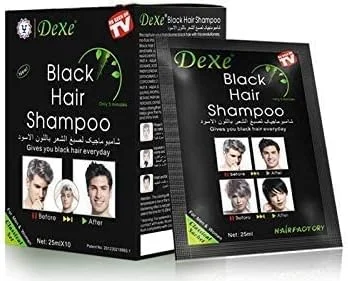 شامپو رنگ موی مشکی Dexe، یک جعبه، 10 عدد ساشه 25 میلی لیتری