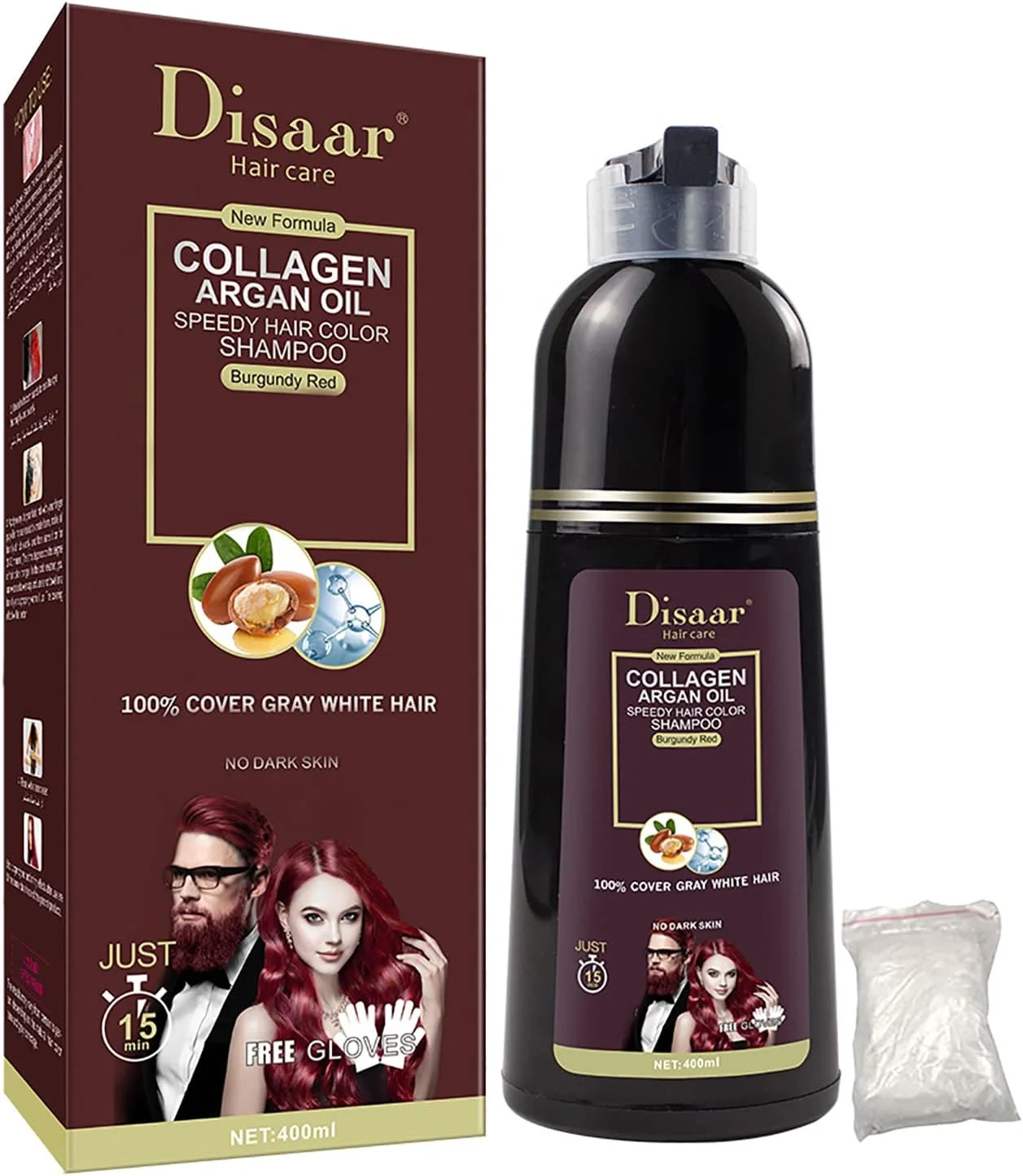 شامپو رنگ موی سریع دیسار بیوتی پوشش 100% موهای سفید و خاکستری استفاده آسان ماندگاری طولانی 400 میلی لیتر (قرمز بورگاندی) شامپو رنگ موی سریع دیسار بیوتی پوشش 100% موهای سفید و خاکستری استفاده آسان ماندگاری طولانی 400 میلی لیتر (قرمز بورگاندی)