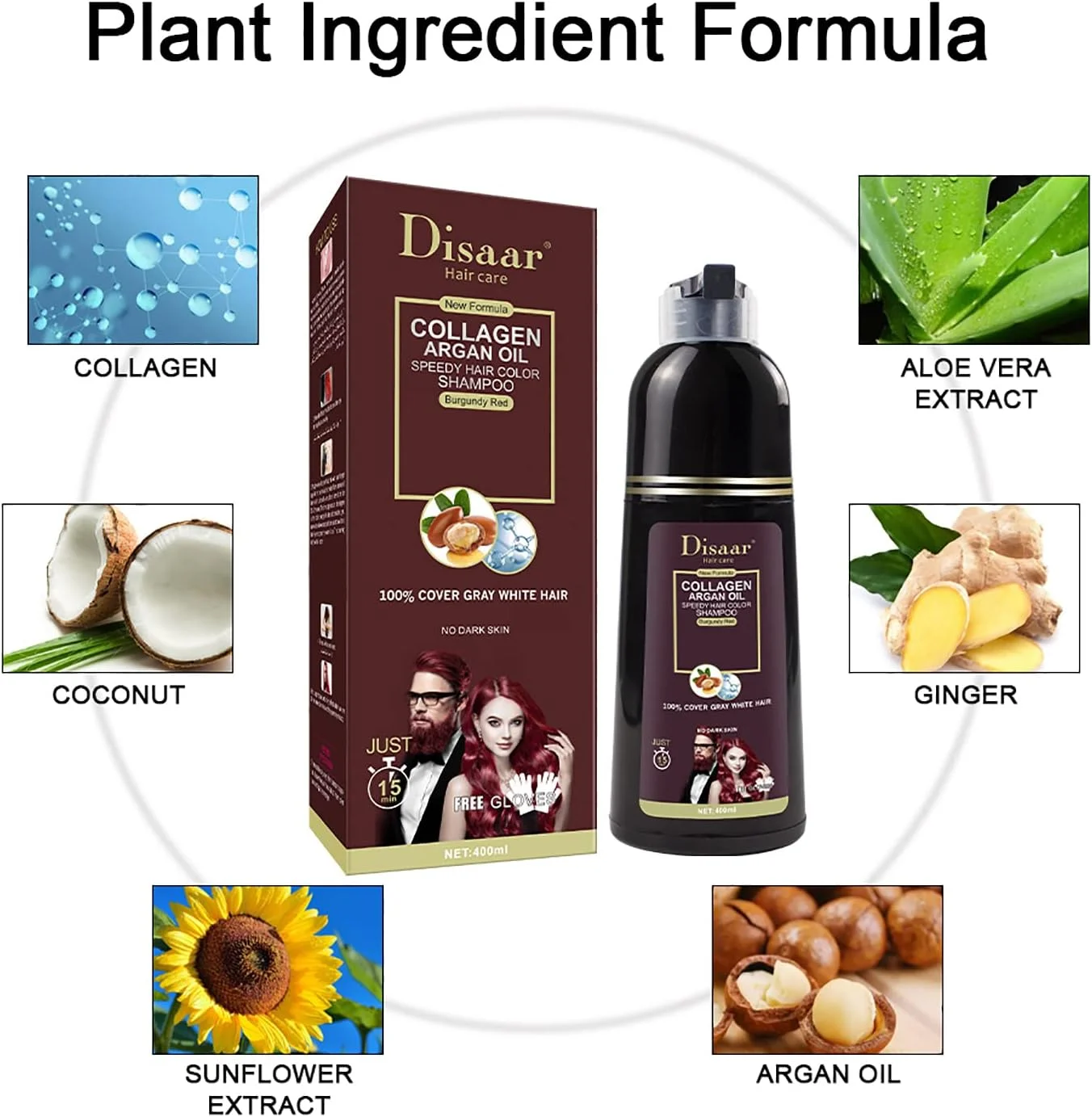 شامپو رنگ موی سریع دیسار بیوتی پوشش 100% موهای سفید و خاکستری استفاده آسان ماندگاری طولانی 400 میلی لیتر (قرمز بورگاندی) شامپو رنگ موی سریع دیسار بیوتی پوشش 100% موهای سفید و خاکستری استفاده آسان ماندگاری طولانی 400 میلی لیتر (قرمز بورگاندی)