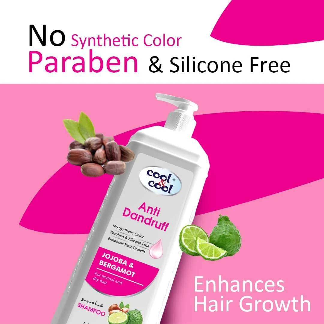 شامپو ضد شوره کول اند کول 1 لیتر، حاوی جوجوبا و ترنج، برای موهای معمولی و خشک، فاقد پارابن و سولفات، مناسب آقایان و بانوان، سفید شامپو ضد شوره کول اند کول 1 لیتر، حاوی جوجوبا و ترنج، برای موهای معمولی و خشک، فاقد پارابن و سولفات، مناسب آقایان و بانوان، سفید