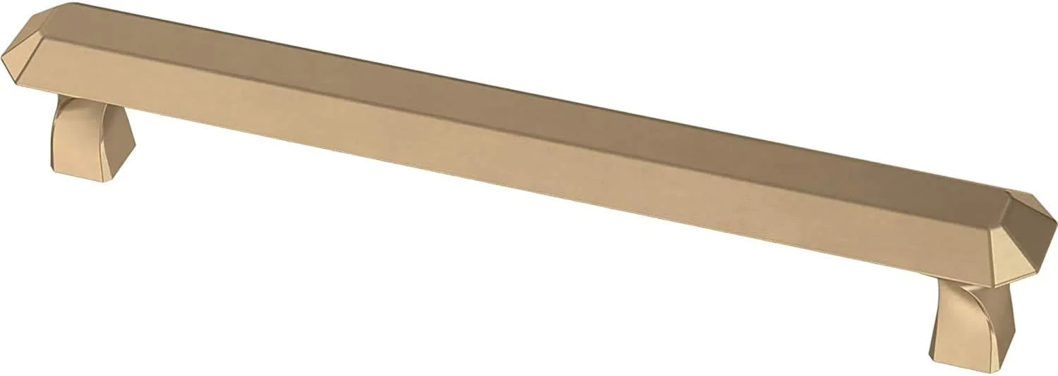 دستگیره کابینت Franklin Brass Napier (تک عددی) با فاصله سوراخ 5-1/16 اینچ، رنگ برنز شامپاینی، مناسب برای کشو، سخت افزار کابینت، کمد و کشوهای طلایی مدل P41762K-CZ-C