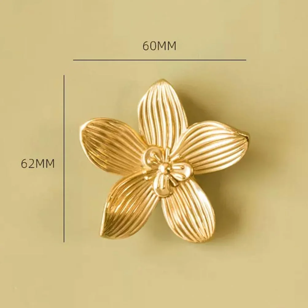 دستگیره های گلبرگ DAPANIY، دستگیره های طلایی برس خورده کابینت، دستگیره های کشو کمد، دستگیره های سخت افزاری درب، بسته 4 عددی