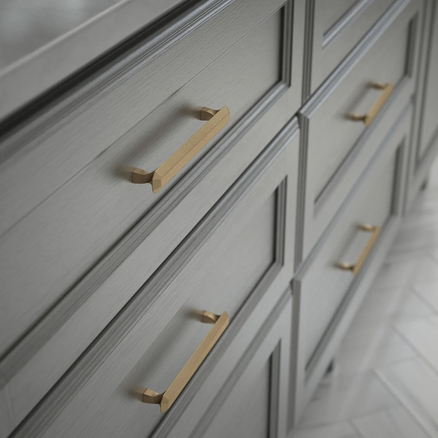 دستگیره کابینت Franklin Brass Napier (تک عددی) با فاصله سوراخ 5-1/16 اینچ، رنگ برنز شامپاینی، مناسب برای کشو، سخت افزار کابینت، کمد و کشوهای طلایی مدل P41762K-CZ-C