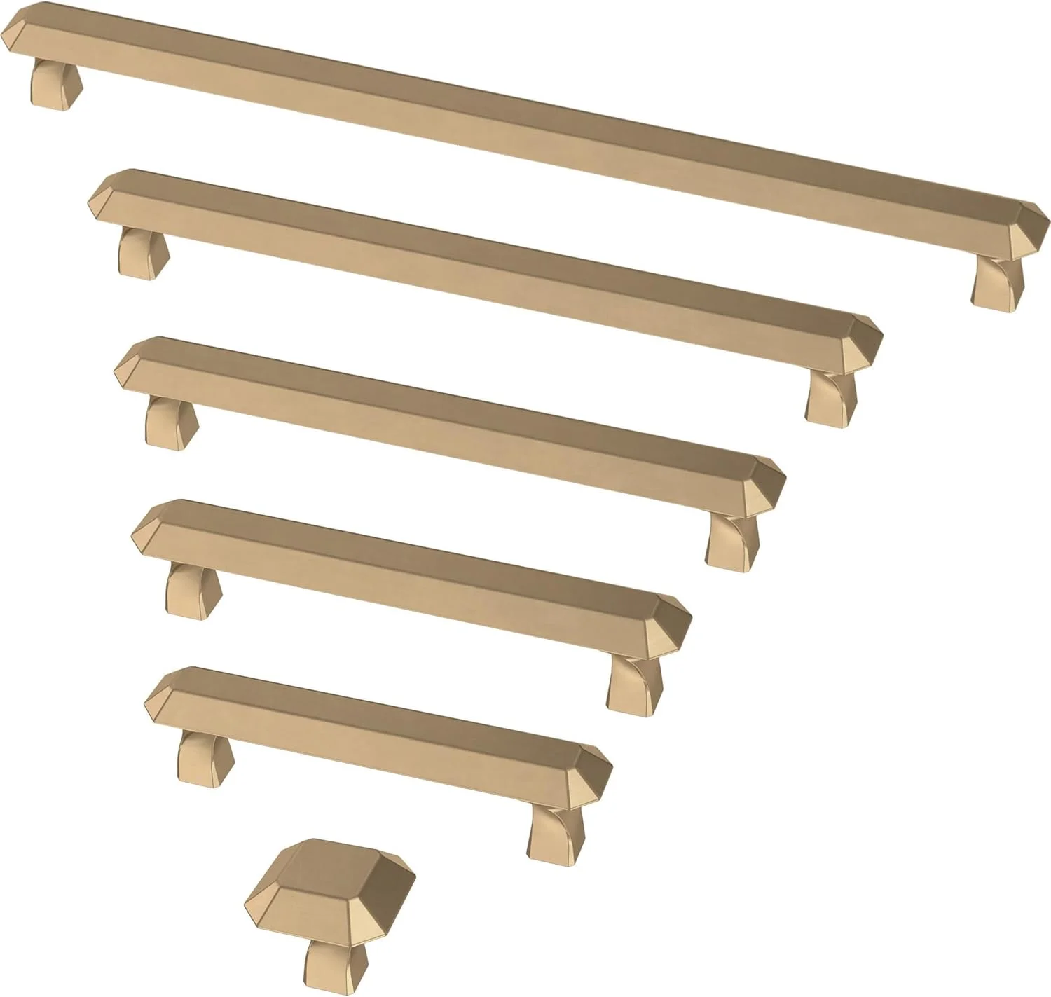 دستگیره کابینت Franklin Brass Napier (تک عددی) با فاصله سوراخ 5-1/16 اینچ، رنگ برنز شامپاینی، مناسب برای کشو، سخت افزار کابینت، کمد و کشوهای طلایی مدل P41762K-CZ-C