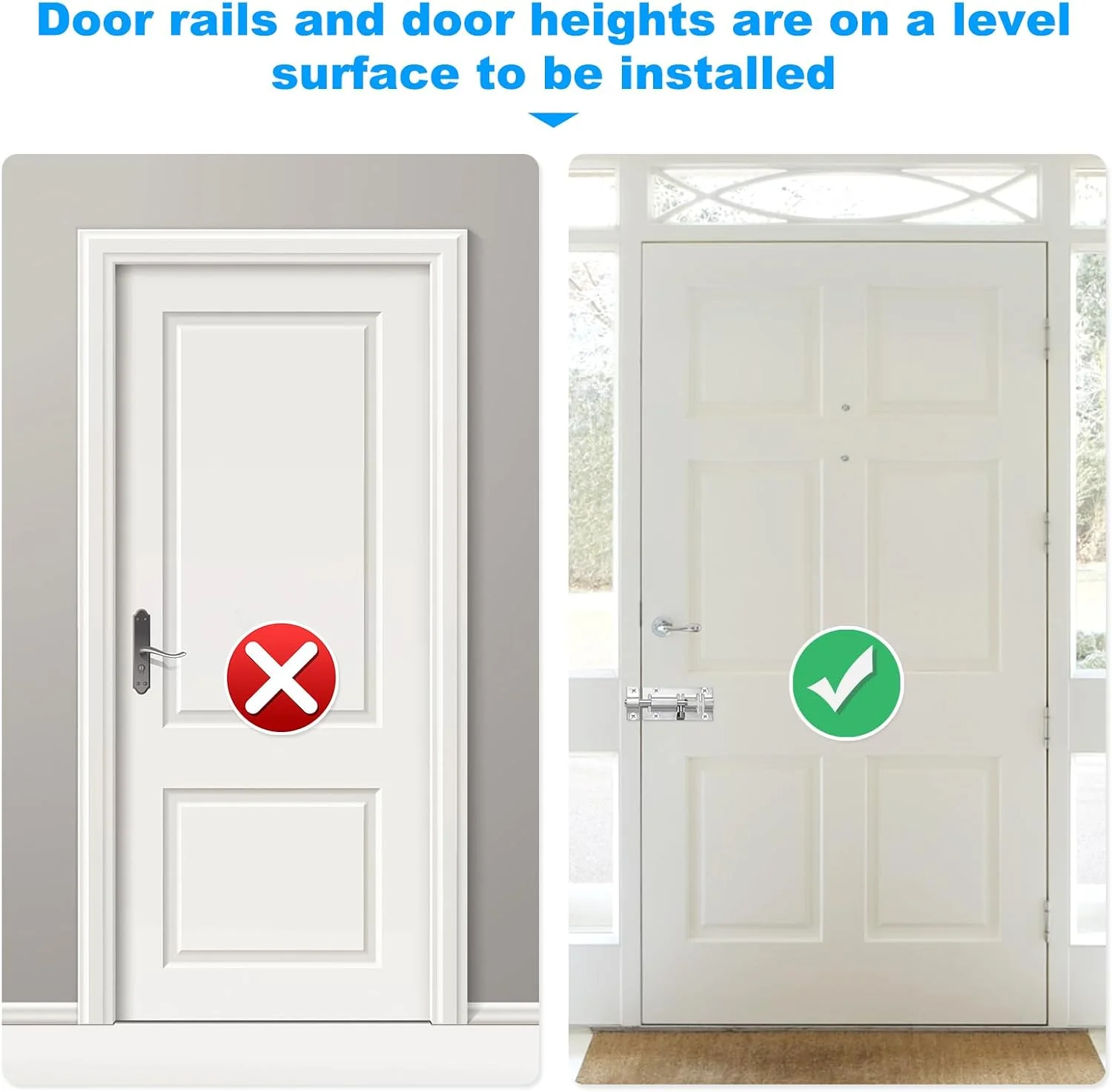 قفل زبانه درب Tahbarshi، 3 اینچ (75 میلی متر) به همراه قفل آویز و کلید + قفل درب استیل ضد زنگ 4.92 اینچ (125 میلی متر)، قفل زبانه استیل ضد زنگ برای دروازه، پنجره، حصار