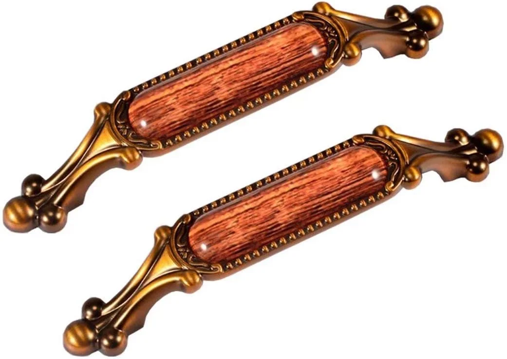 ست 2 عددی دستگیره کریستالی کلاسیک | یراق کابینت آشپزخانه / دستگیره کشو میز آرایش طرح قدیمی (فاصله سوراخ 96 میلی متر)(رنگ B فاصله سوراخ 128 میلی متر)