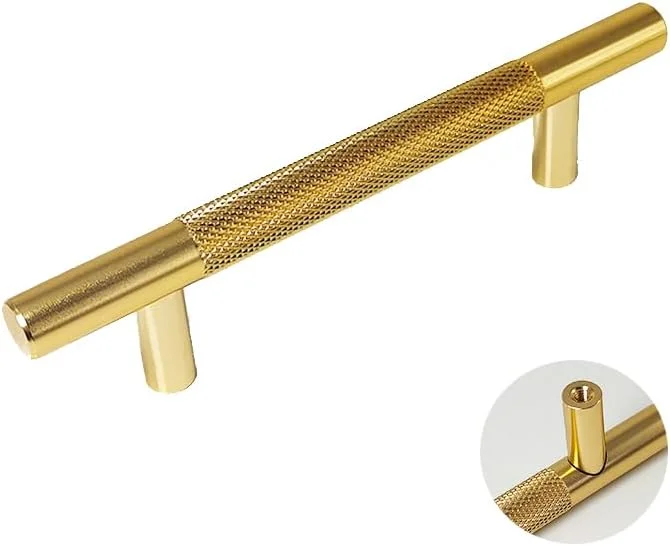 دستگیره کابینت آجدار CONOB، 5 اینچ (128 میلی متر)، بسته 10 عددی، روکش آلیاژ برنجی، دستگیره های آجدار کلاسیک برای کشو کمد کابینت و کمد لباس، سخت افزار مبلمان، هدیه روز مادر