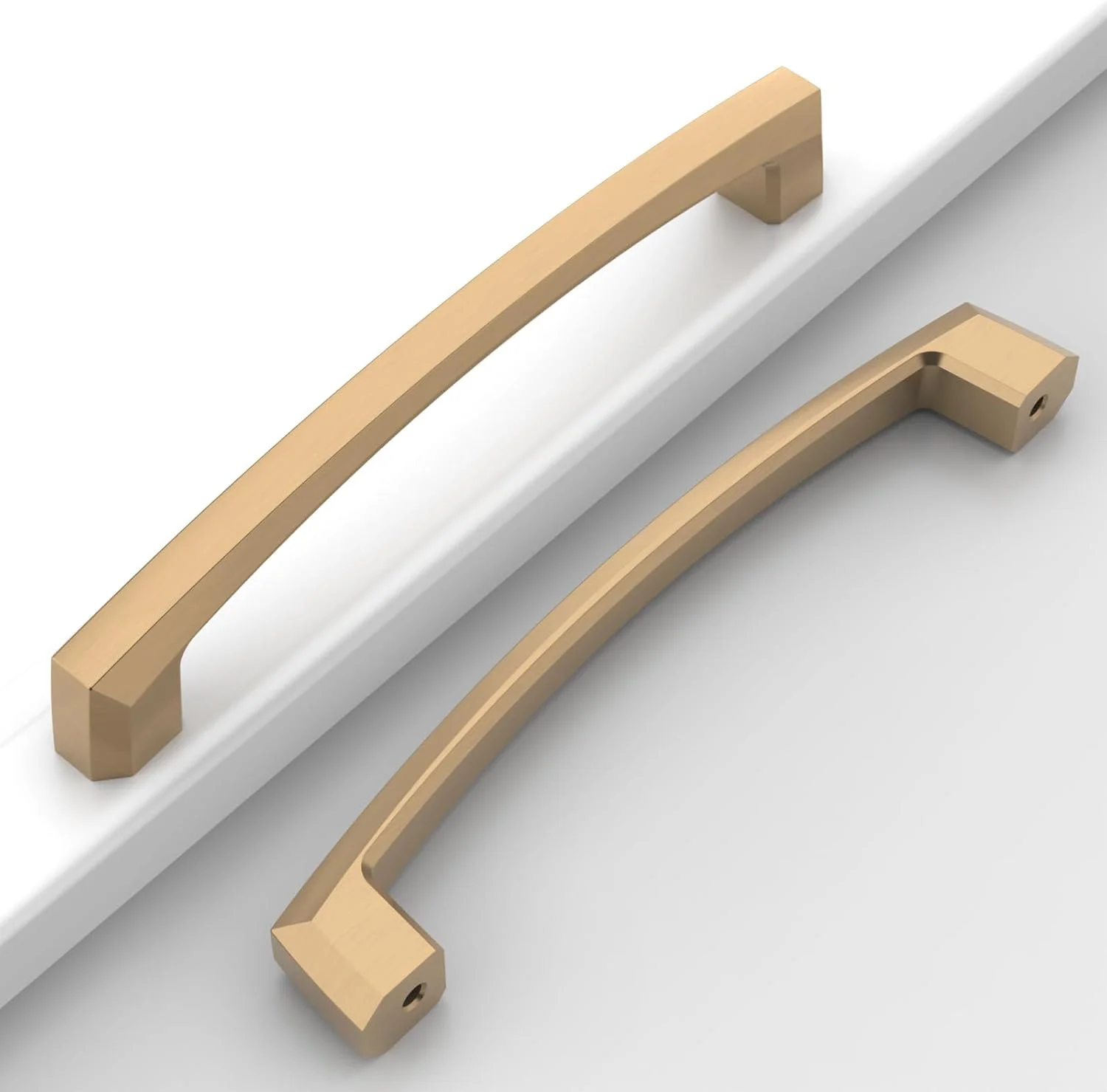 Coinkoly بسته 10 عددی دستگیره کابینت آشپزخانه برنزی شامپاینی 5 اینچی (128 میلی متر) مرکز سوراخ، دستگیره های طلایی کابینت، سخت افزار کشو برای دستگیره های کمد لباس، دستگیره های حمام