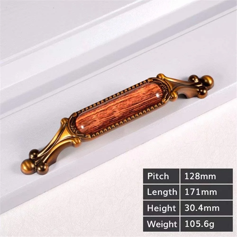 ست 2 عددی دستگیره کریستالی کلاسیک | یراق کابینت آشپزخانه / دستگیره کشو میز آرایش طرح قدیمی (فاصله سوراخ 96 میلی متر)(رنگ B فاصله سوراخ 128 میلی متر)