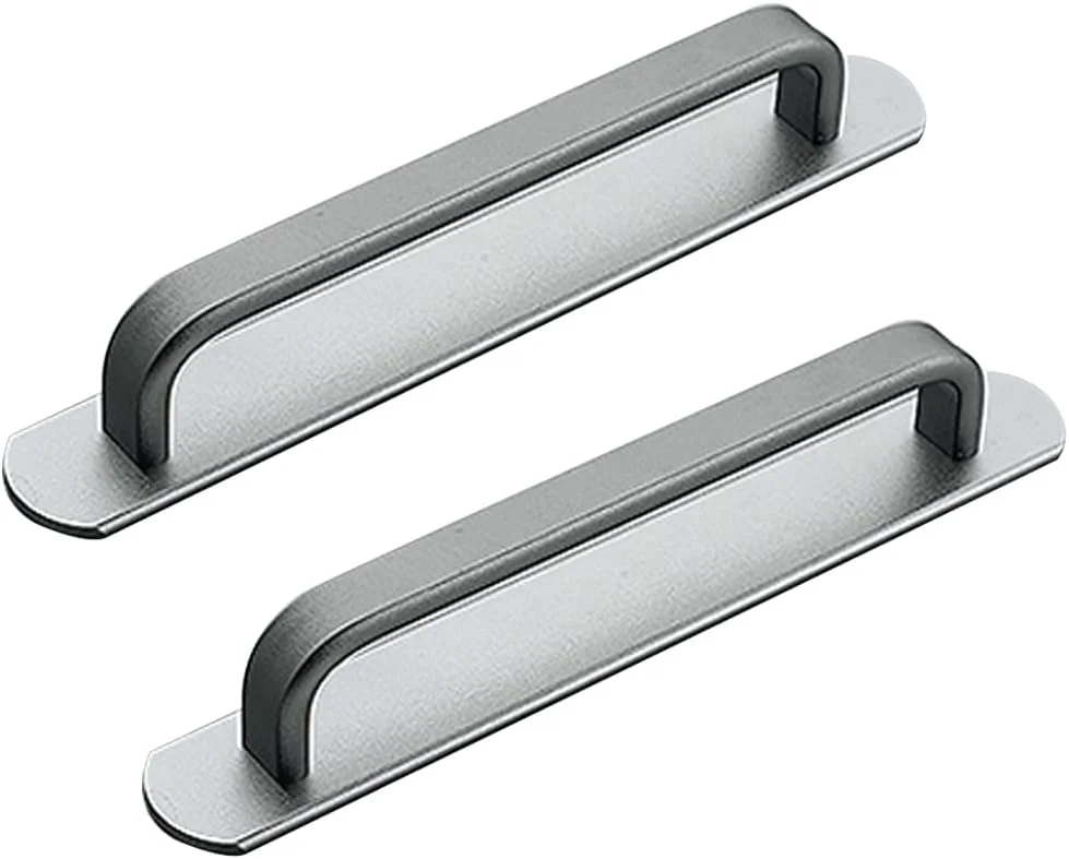 بسته 2 عددی دستگیره خودچسب CcHhyyt، دستگیره کابینت آلیاژ آلومینیوم با دستگیره درب کشویی خودچسب، دستگیره درب، دستگیره مبلمان، دستگیره چسبی برای یخچال، کابینت آشپزخانه