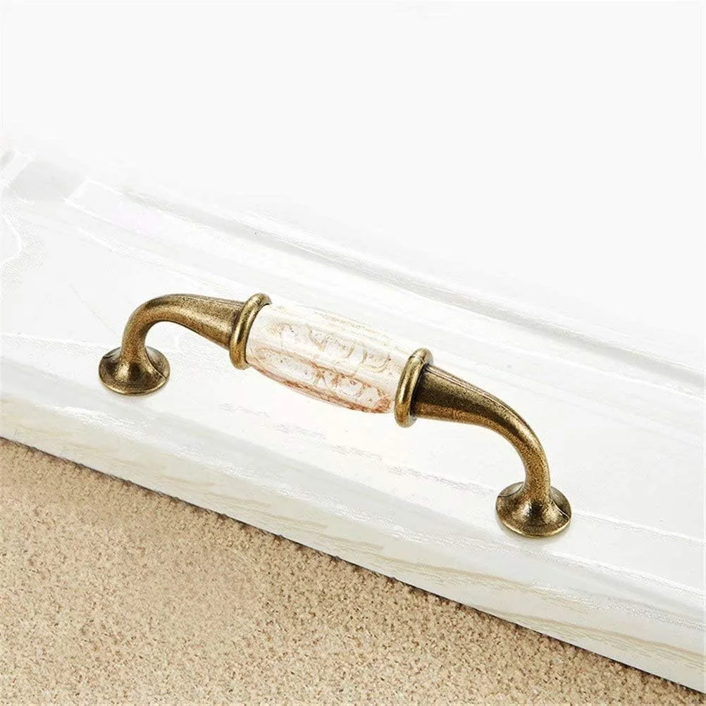 دستگیره های کشو کمد لباس کلاسیک، دستگیره درب کابینت آشپزخانه، دستگیره های سرامیکی، دستگیره کشو، دستگیره درب کمد، 2 عدد