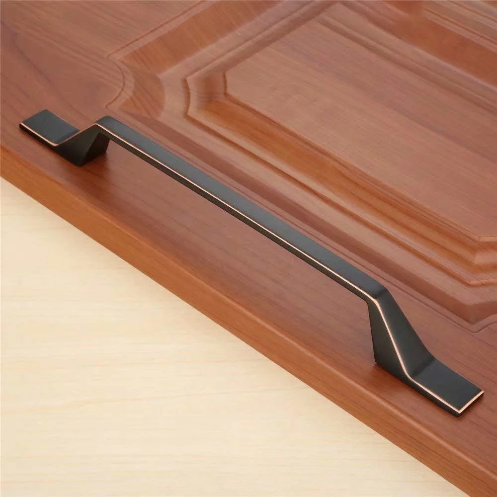 دو عدد دستگیره کابینت آلیاژ روی، دستگیره های رترو درب آشپزخانه، دستگیره درب کمد کشو، دستگیره های قرمز مشکی رترو کابینت برای سخت افزار مبلمان