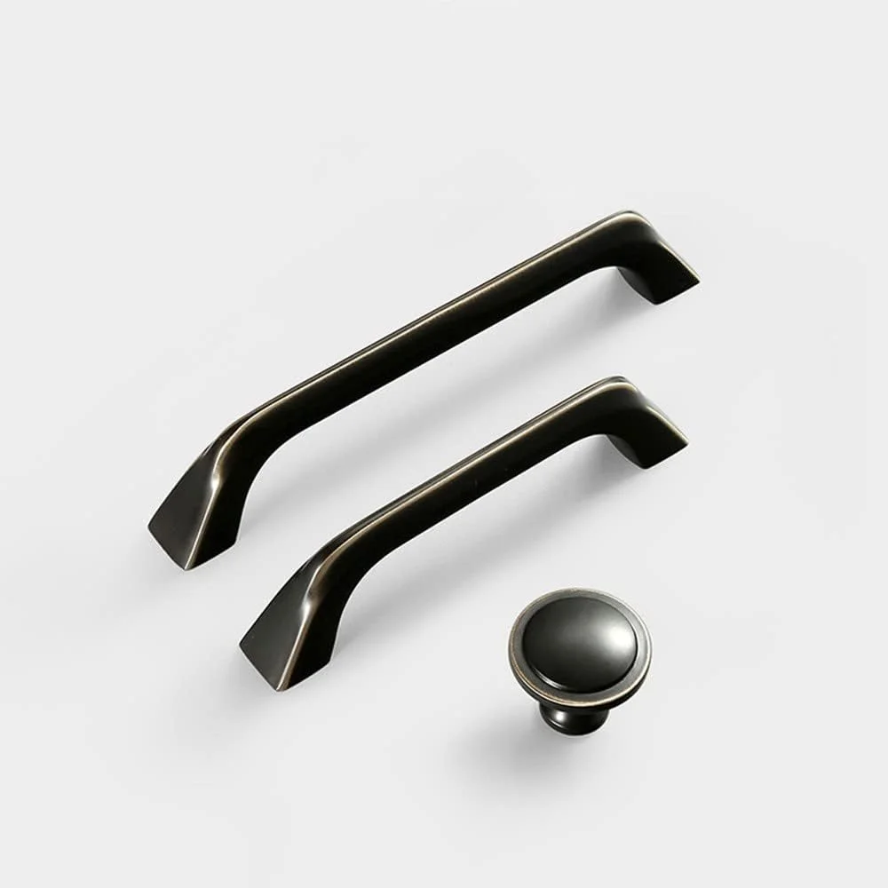 دستگیره کابینت، دستگیره درب برنجی، دستگیره درب آشپزخانه، دستگیره کمد، دستگیره کشو مبلمان، 1 عدد (رنگ: A، اندازه: تک سوراخ)