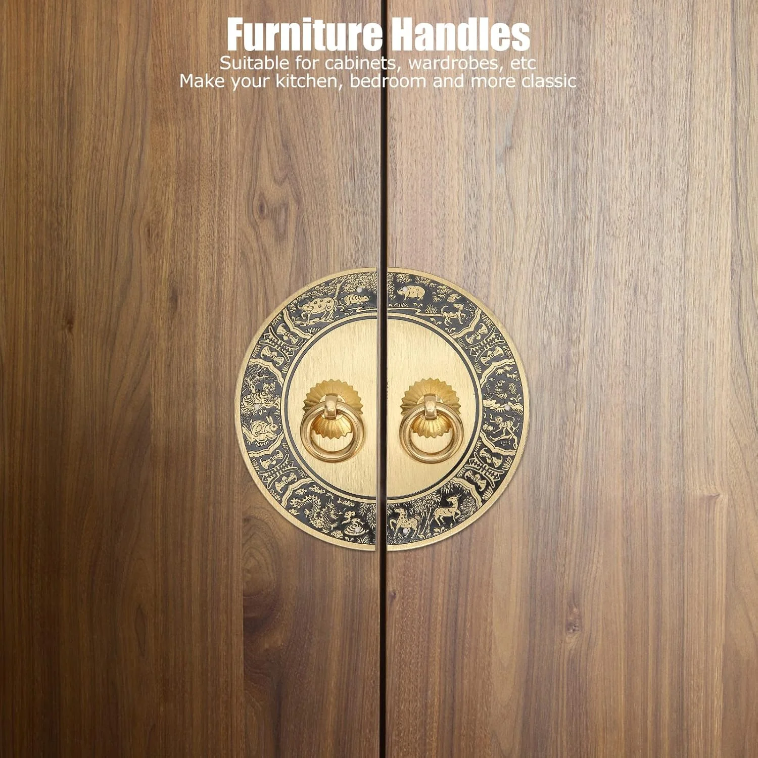 دستگیره کابینت، دستگیره کابینت وینتیج با طرح منحصر به فرد، پنل گرد، تزئینی برای آشپزخانه کمد لباس