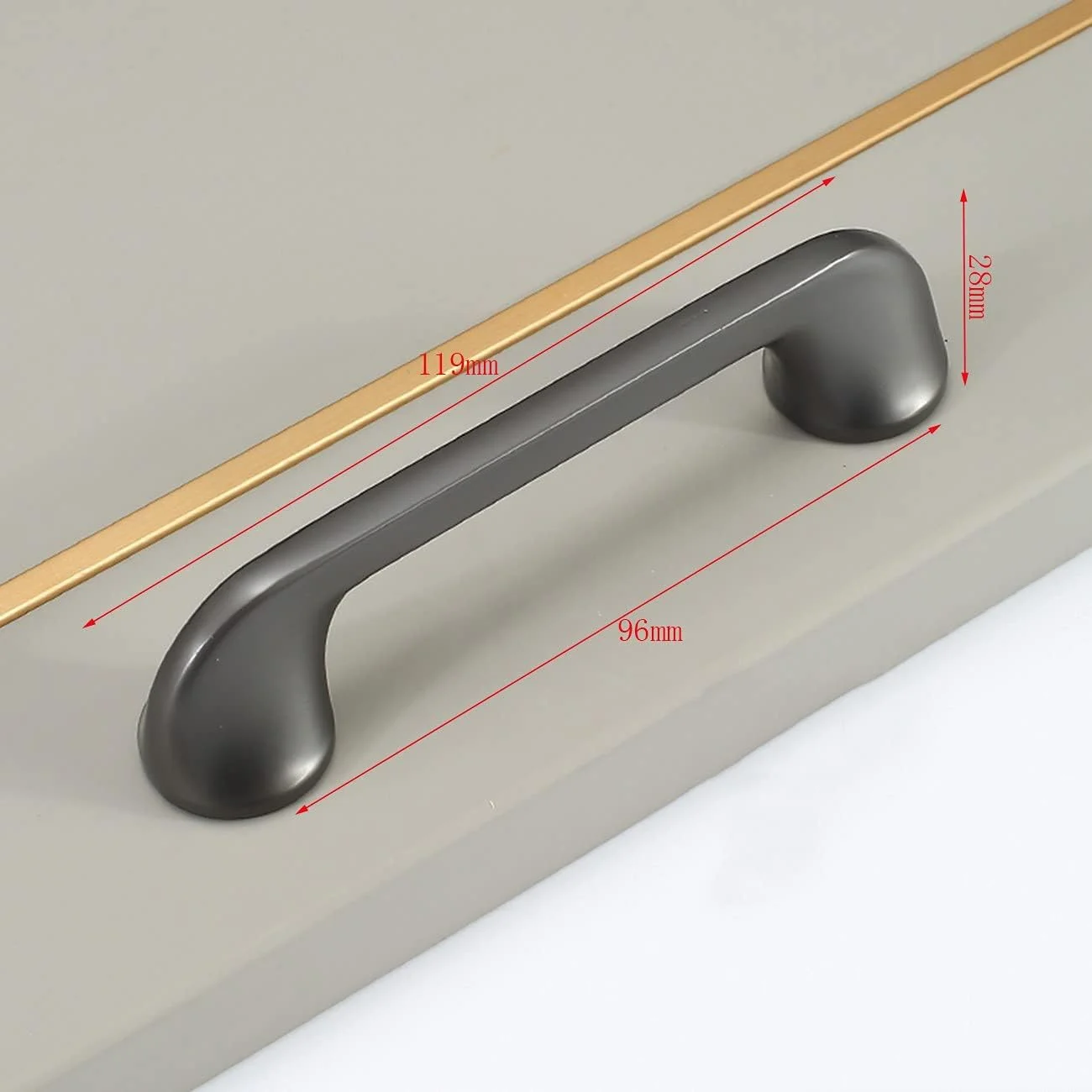 دستگیره ساده کشو، دستگیره درب، سخت افزار کابینت، دستگیره کشو، دستگیره طلایی کابینت، دستگیره کابینت حمام، دستگیره و کشش مبلمان (رنگ: d، اندازه: فاصله سوراخ 96 میلی متر)