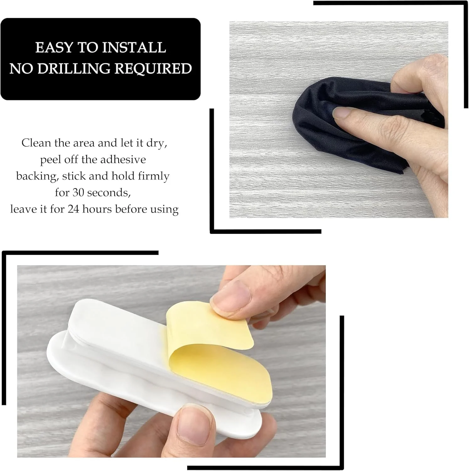 دستگیره فشاری کششی خودچسب BlingKingdom، 2 عددی، دستگیره پلاستیکی بدون نیاز به سوراخکاری برای کابینت، کشو، کمد، پنجره، درب کشویی شیشه ای (سفید)