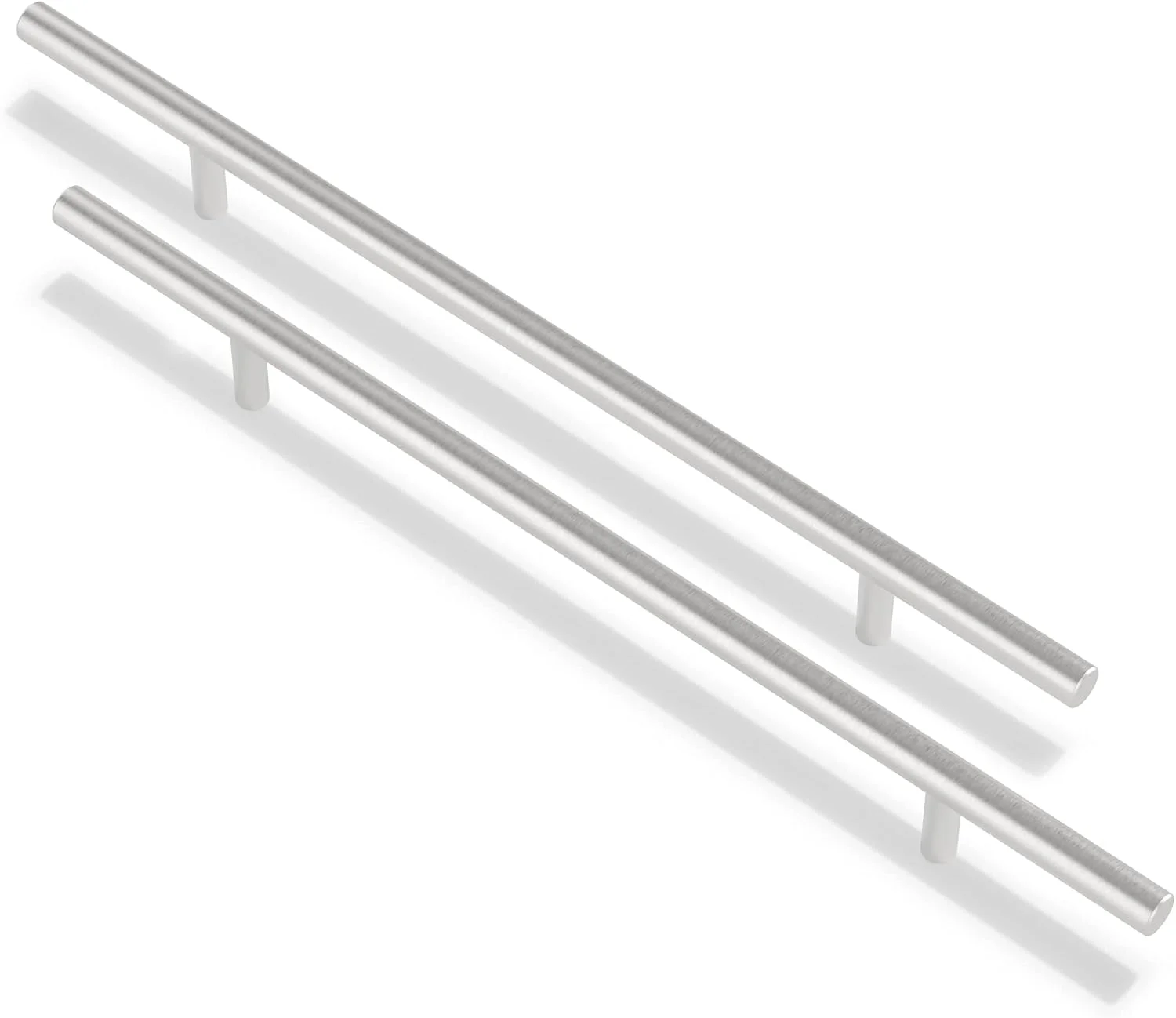 BUHO1991 ست دستگیره 10 عددی کابینت آشپزخانه 192 میلی متری همراه با پیچ، دستگیره T شکل استیل ضد زنگ، دستگیره کشو، دستگیره درب برای مبلمان اتاق خواب آشپزخانه (10 عدد، فاصله سوراخ ها 192 میلی متر)