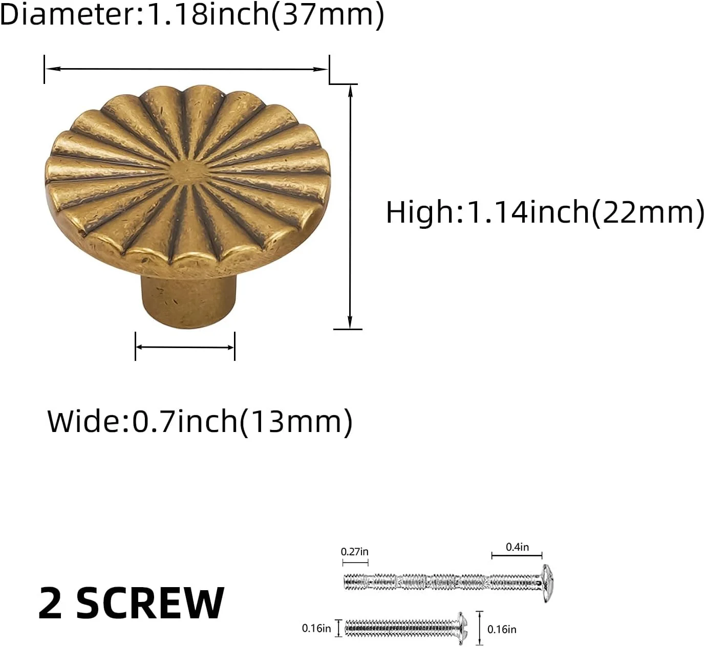 دستگیره کابینت آشپزخانه BUKOBYHE بسته 10 عددی، دستگیره های برنجی عتیقه، دستگیره های کشو قدیمی، یراق آلات آشپزخانه