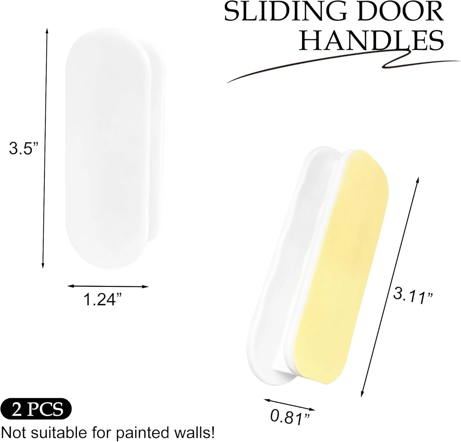 دستگیره پلاستیکی Der-beste-Preis، دستگیره کابینت، دستگیره کشویی مشکی، دستگیره جعبه، دستگیره با فاصله سوراخ 90 میلی متر و طول کلی 105 میلی متر، بسته 5 عددی