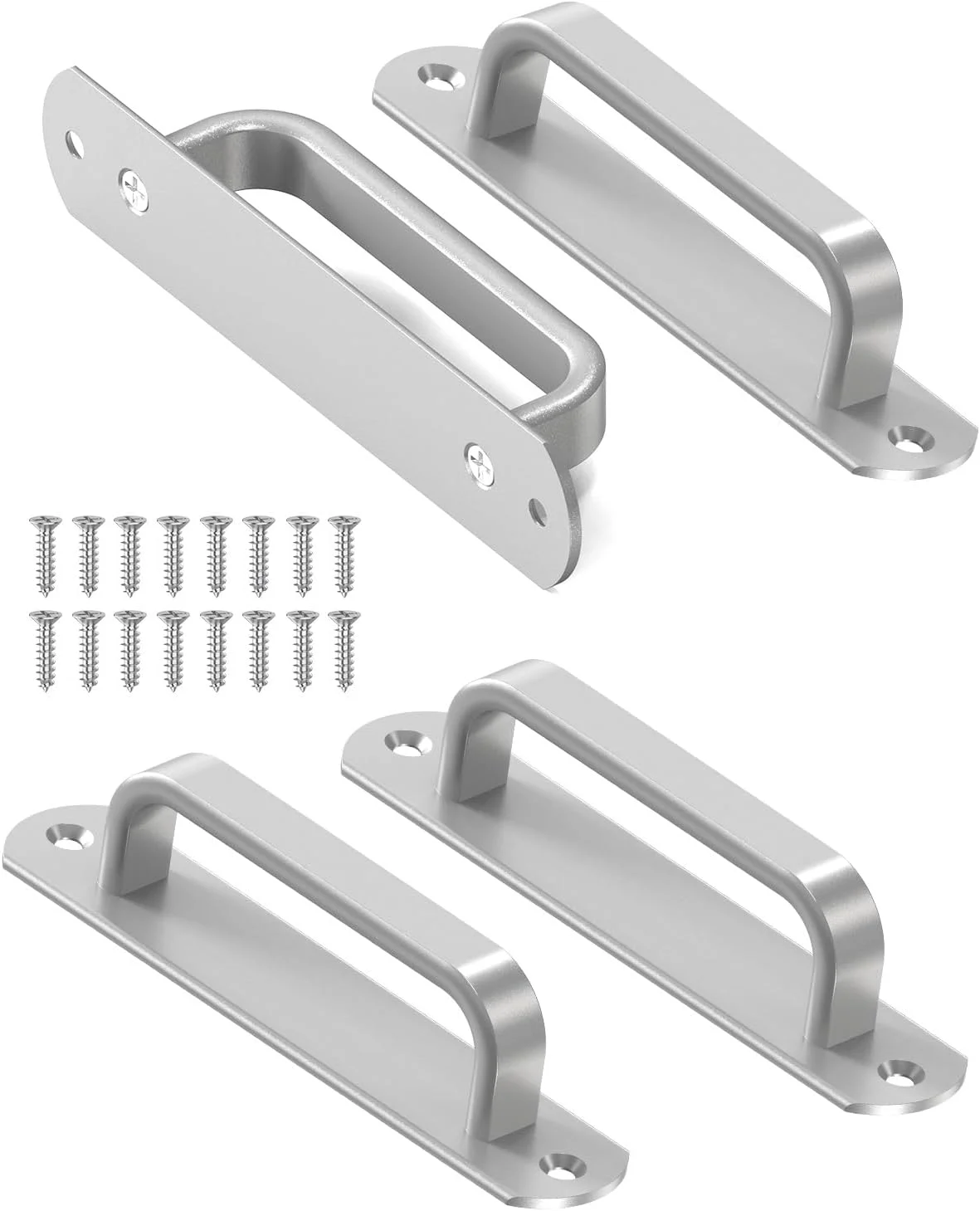 دستگیره درب کشویی انوبیی 5.7 اینچی - دستگیره های کشویی آلومینیومی برای کشو، کمد، درب دوش/شیشه ای/سوله/آشپزخانه/درب های گاراژ به همراه پیچ
