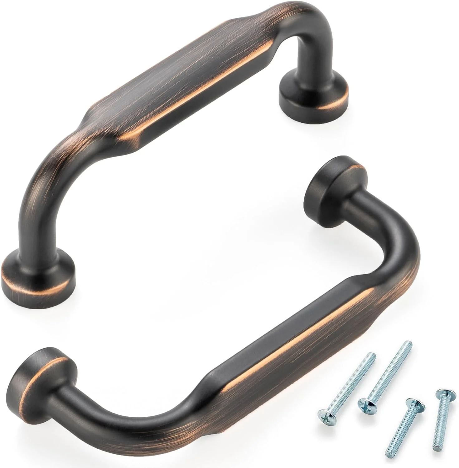 دستگیره کابینت آشپزخانه پایه دار برنزی ASKANO، فاصله سوراخ 7.6 سانتی متر، مدل ZP2302 | بسته 10 عددی، سخت افزار جامد برای کشو، کمد، حمام، روشویی، درب مبلمان، گنجه، اتاق خواب، 7.6 سانتی متر