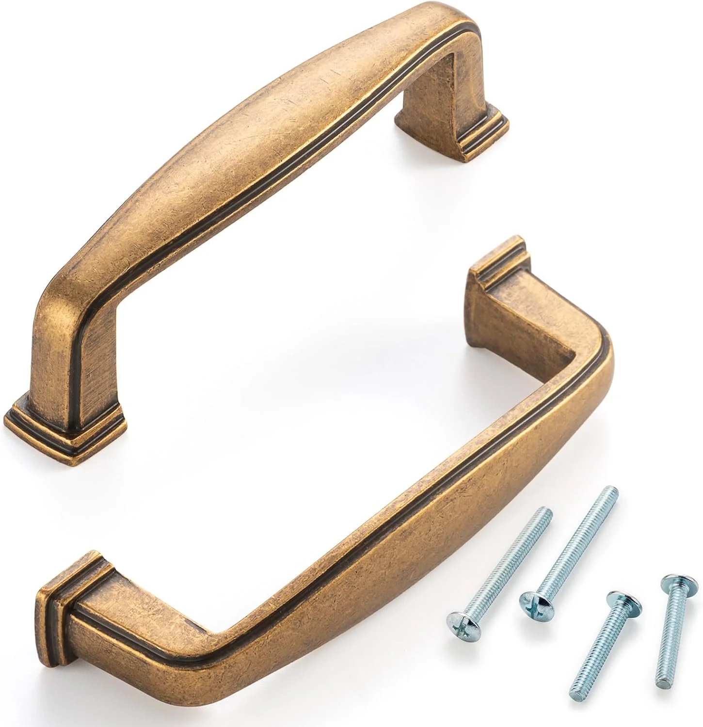 دستگیره کابینت آشپزخانه عتیقه برنجی ASKANO مدل ZP2402 با فاصله مرکز سوراخ 3 اینچ | بسته 10 عددی، سخت افزار جامد برای کشو، کمد، حمام، روشویی، درب مبلمان، کابینت، اتاق خواب، 3 اینچ