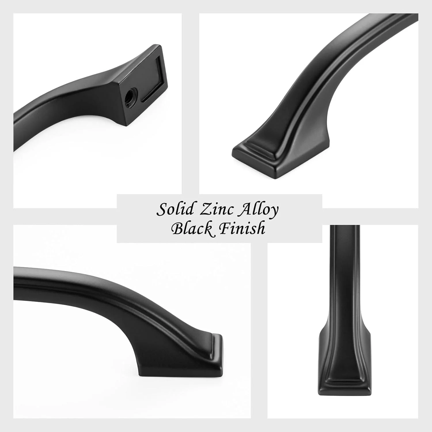 دستگیره کمانی کابینت آشپزخانه مشکی ASKANO مدل ZP2409 با فاصله مرکز سوراخ 96 میلی متر (3-3/4 اینچ) | بسته 10 عددی، سخت افزار جامد برای کشو، کمد، حمام، روشویی، درب مبلمان، گنجه، اتاق خواب، 3.8 اینچ